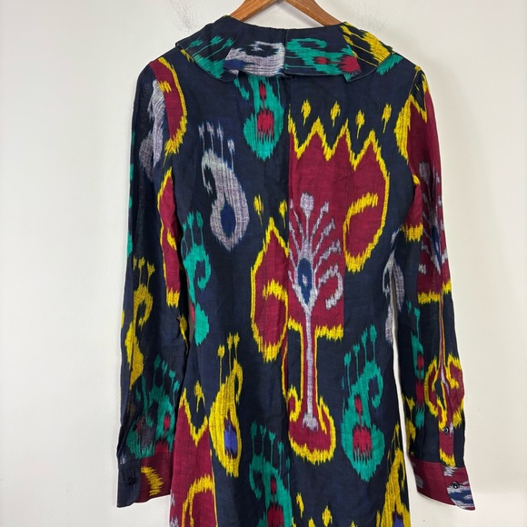 Ralph Lauren Vilgot Ikat-Print Evening Dress Womens 6 Purple Label Made in Italy - Picture 10 of 16